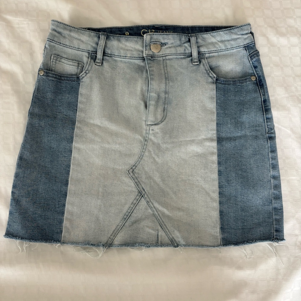 Two-Tone Denim Skirt cp jeans size 9